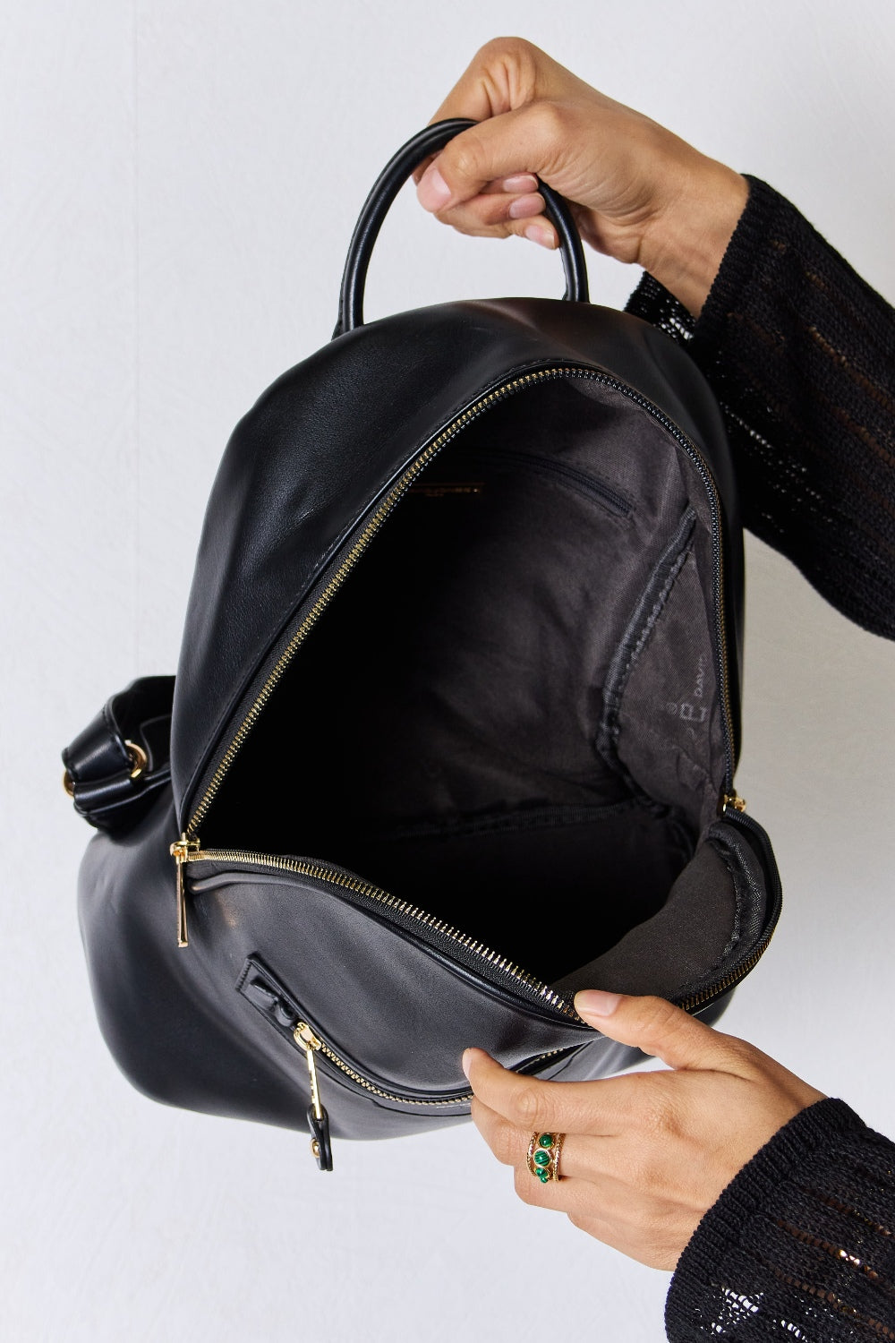 David Jones PU Leather Backpack 4756 | Gulf Resellers
