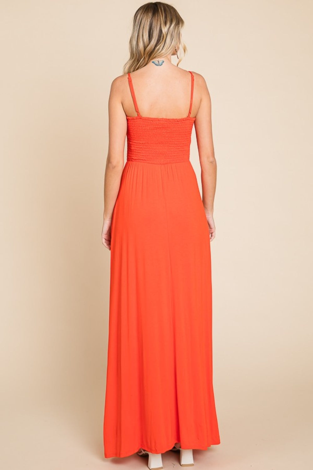Culture Code Full Size Smocked Cami Maxi Dress with Pockets 9606 | Gulf Resellers