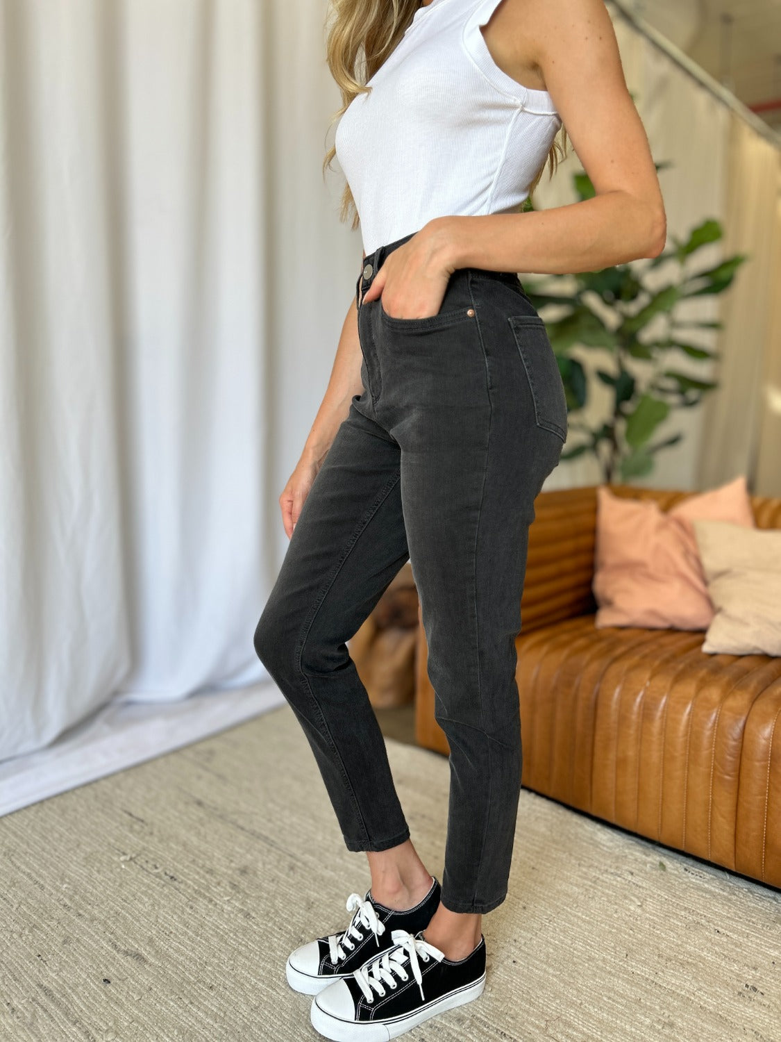 RFM Full Size High Rise Tummy Control Skinny Jeans | Gulf Resellers