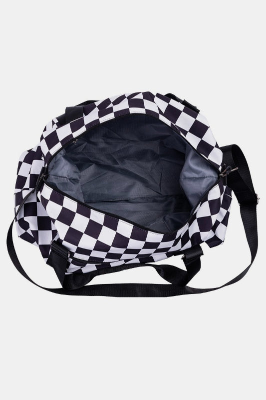 Zenana Checkered Multi-Pocket Travel Bag 22157 | Gulf Resellers 