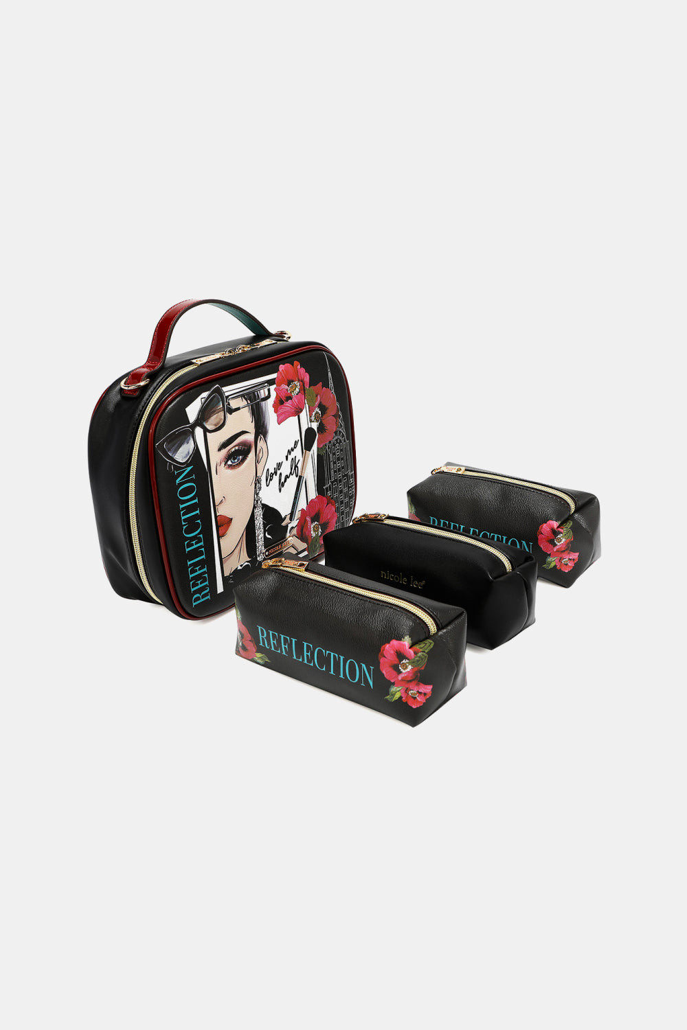 Nicole Lee USA Printed Handbag with Three Pouches | Gulf Resellers