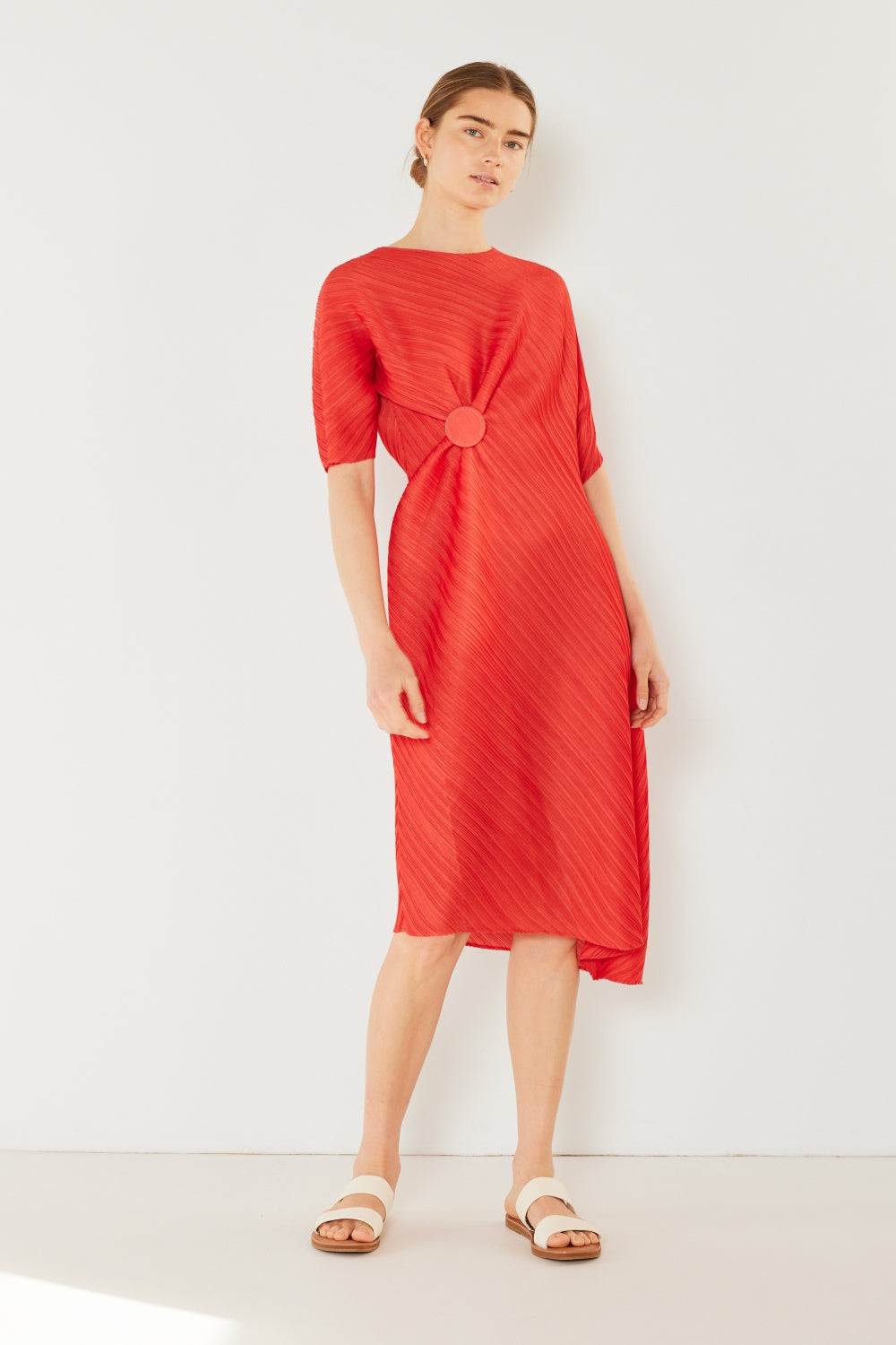 Marina West Swim Pleated Dolman Sleeve Dress | Gulf Resellers