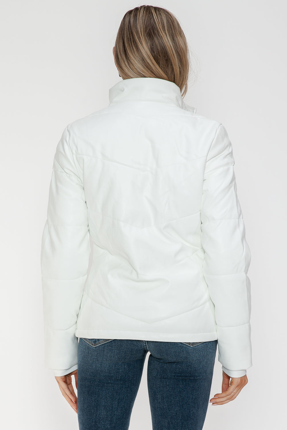 Snobbish Pocketed Zip Up Turtleneck Puffer Jacket 15227 | Gulf Resellers 