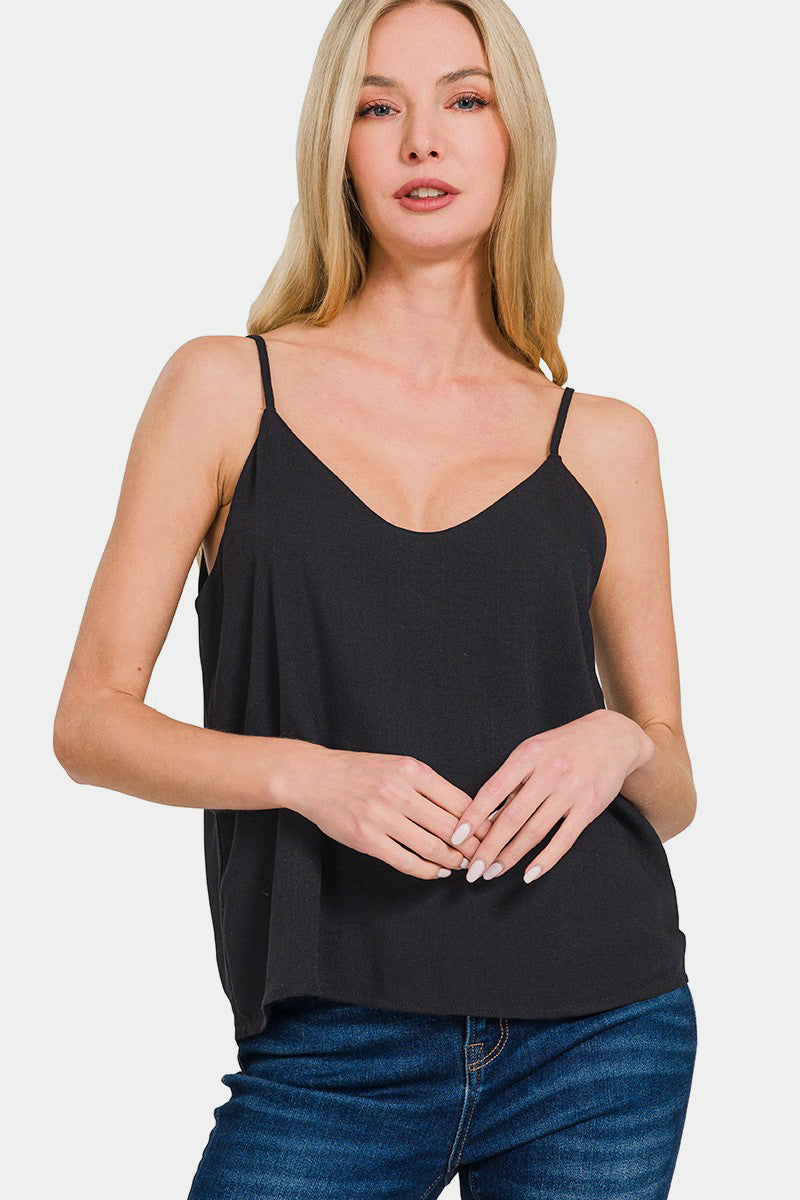 Zenana Two Layered Spaghetti Strap Cami 18606 | Gulf Resellers 