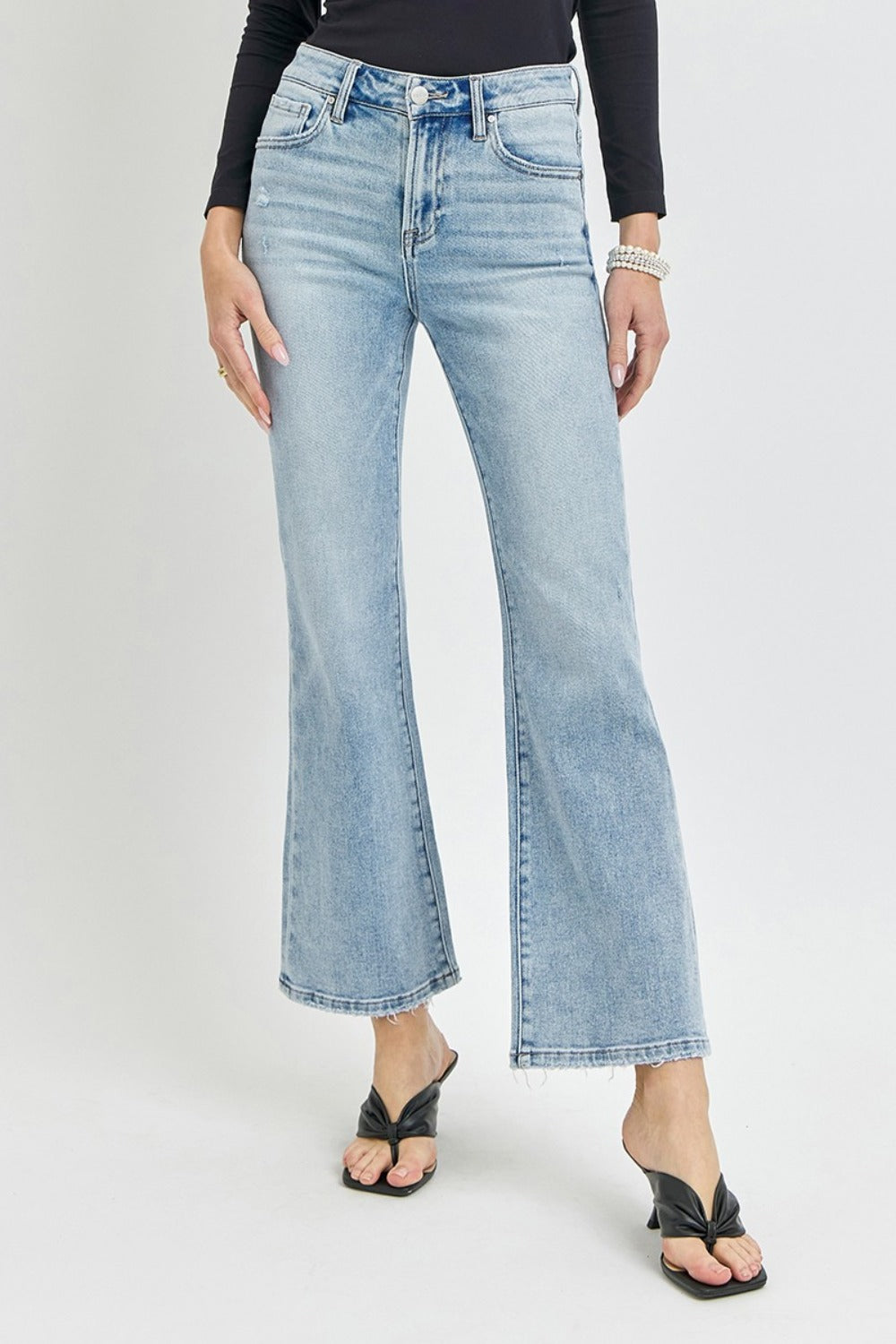 RISEN Full Size High Rise Ankle Flare Jeans | Gulf Resellers