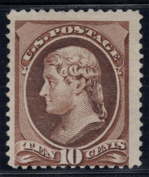 1881-82 10¢ Jefferson - U.S. #209 sold at Winchester Discounts