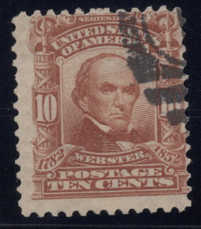 1902-03 10¢ Webster - U.S. #307 sold at Winchester Discounts