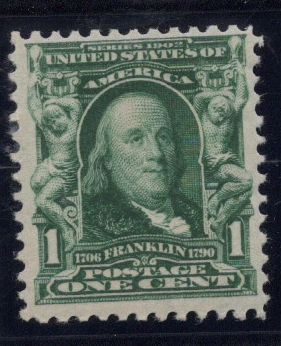 1902-03 1¢ Franklin - U.S. #300 sold at Winchester Discounts