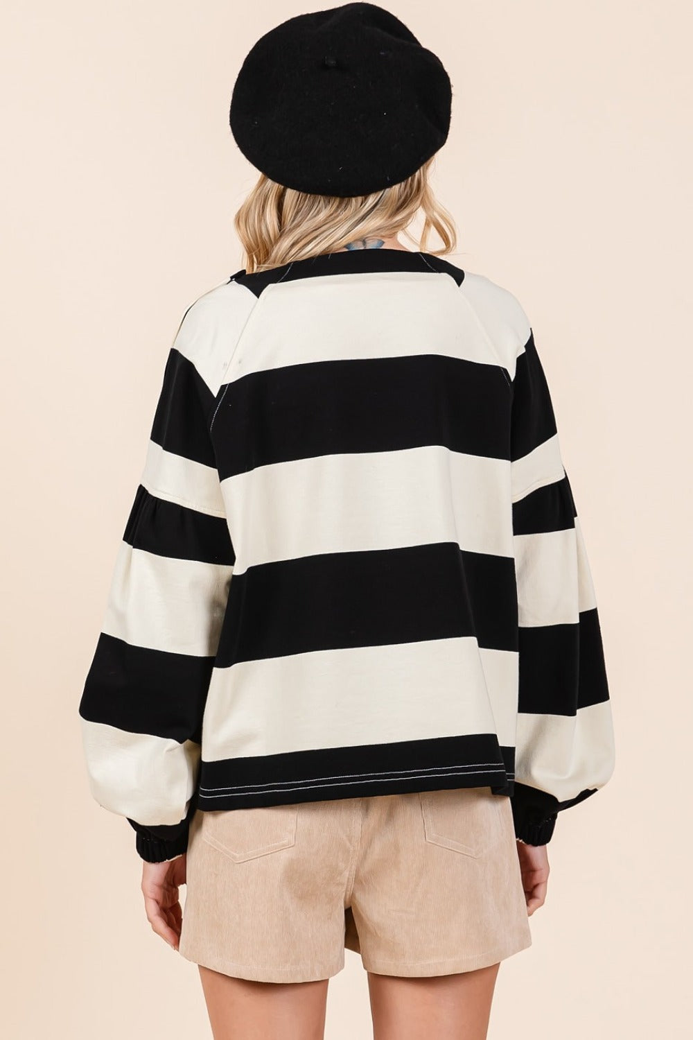 Mittoshop Striped Snap Shoulder Long Sleeve T-Shirt 18792 | Gulf Resellers 