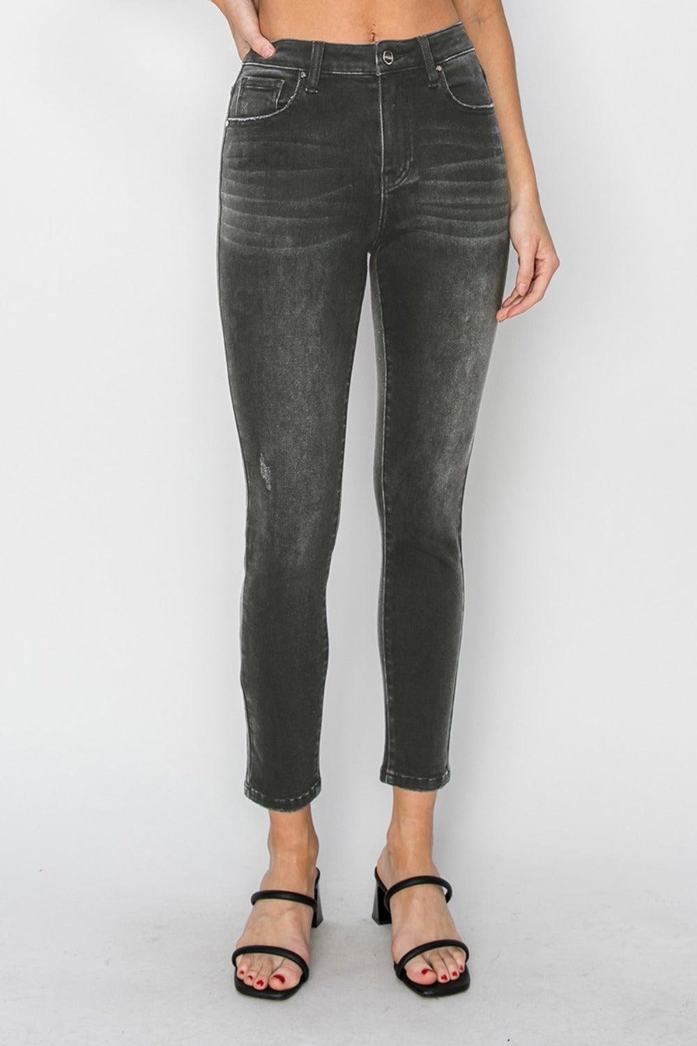 RISEN Full Size High Rise Ankle Skinny Jeans 10476 | Gulf Resellers 