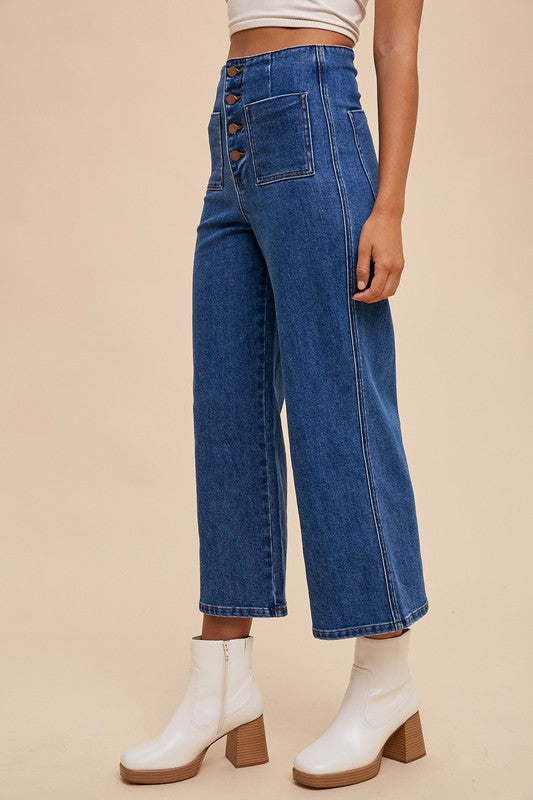 Annie Wear Button Fly High Waist Jeans 21281 | Gulf Resellers 