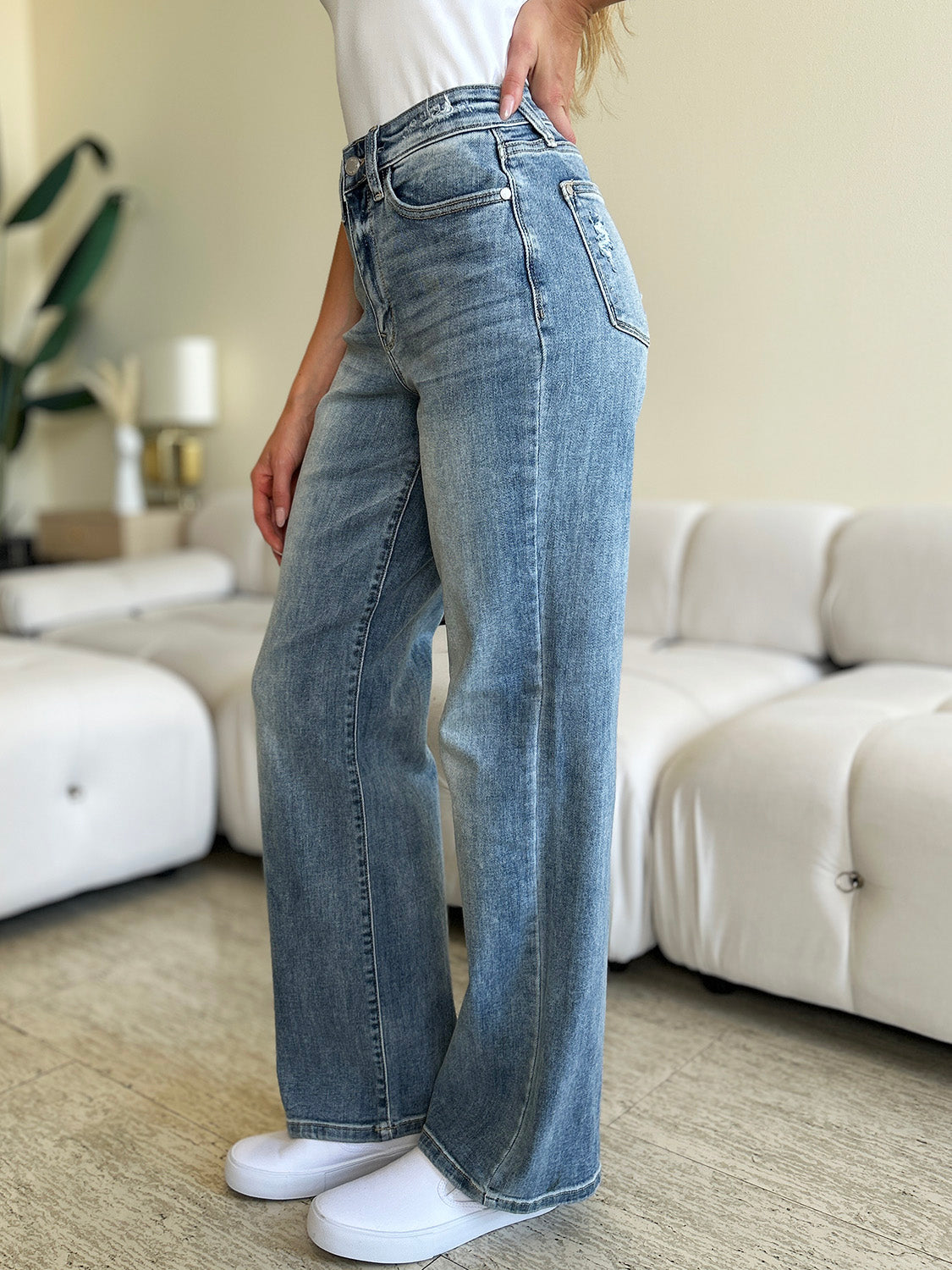 Judy Blue Full Size High Waist Straight Jeans 5054 | Gulf Resellers 