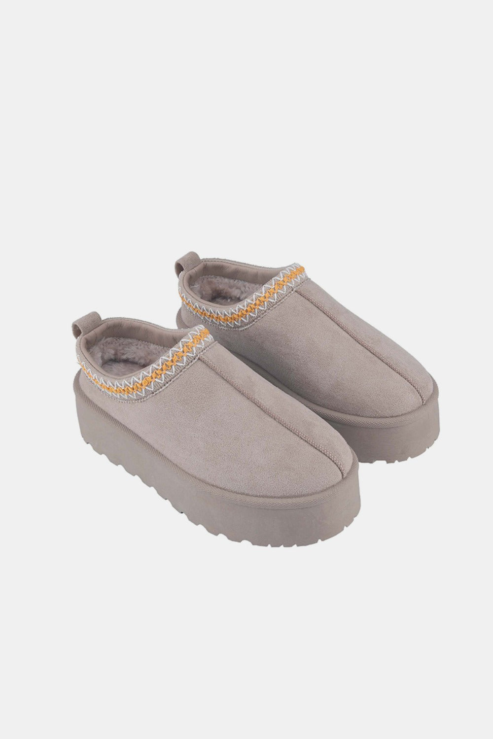 Weeboo Platform Embroidered Trim Slip-On Boots | Gulf Resellers