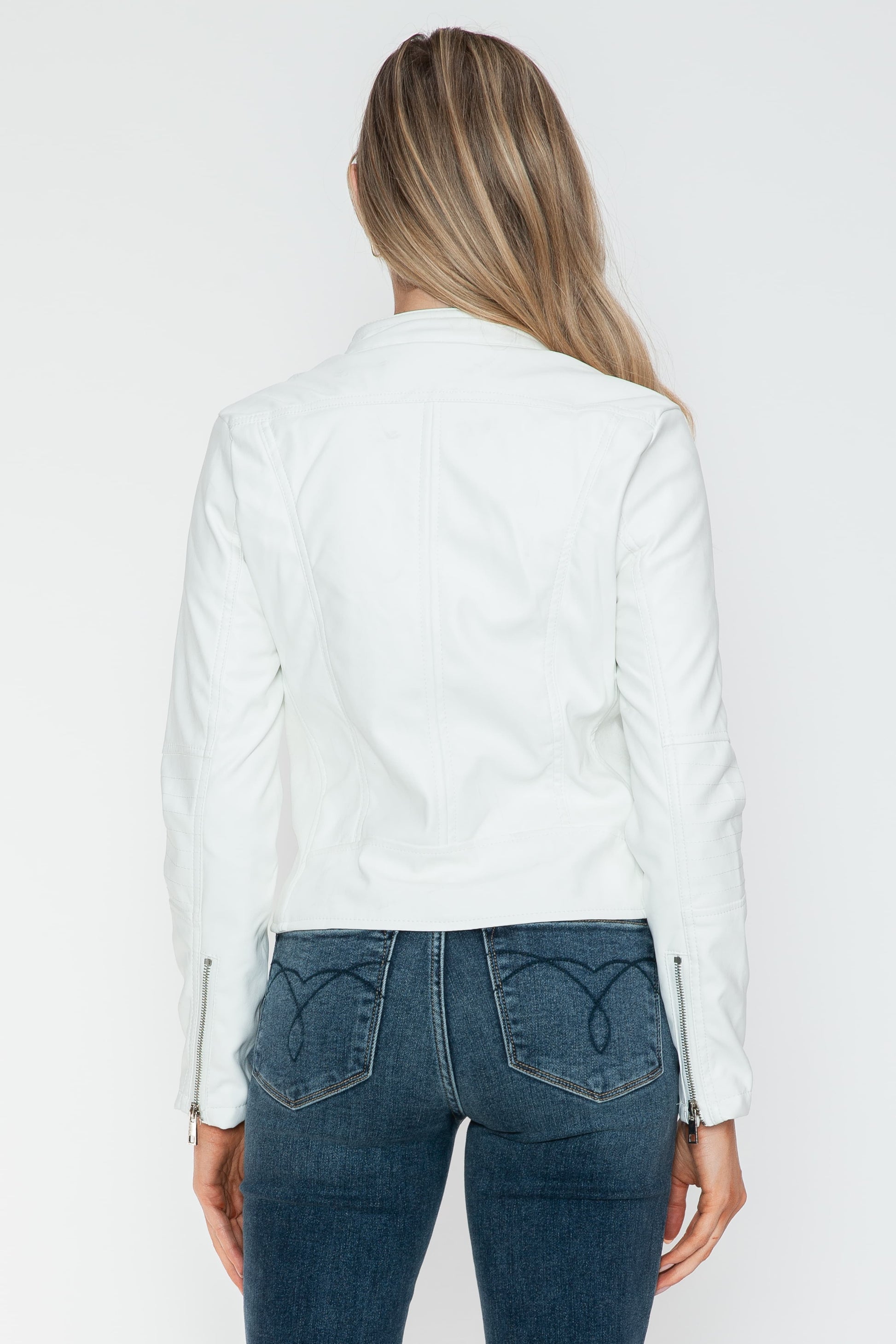 Snobbish PU Leather Zip Up Jacket with Pockets 15708 | Gulf Resellers 