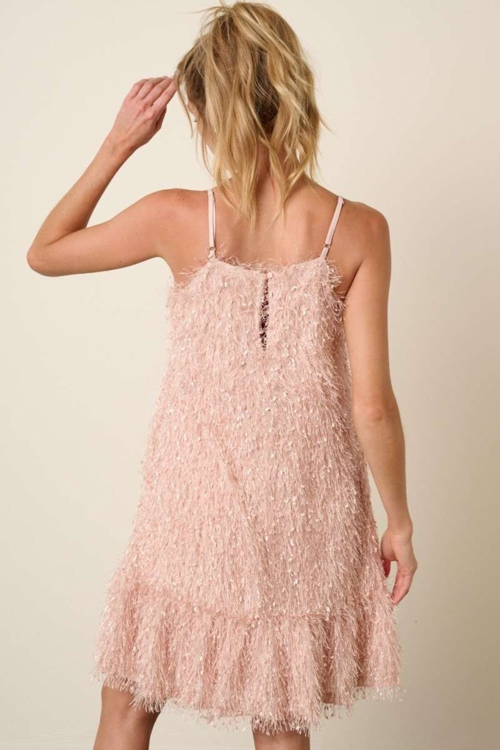 Mittoshop Feather Ruffle Hem Mini Cami Dress 9383 | Gulf Resellers 