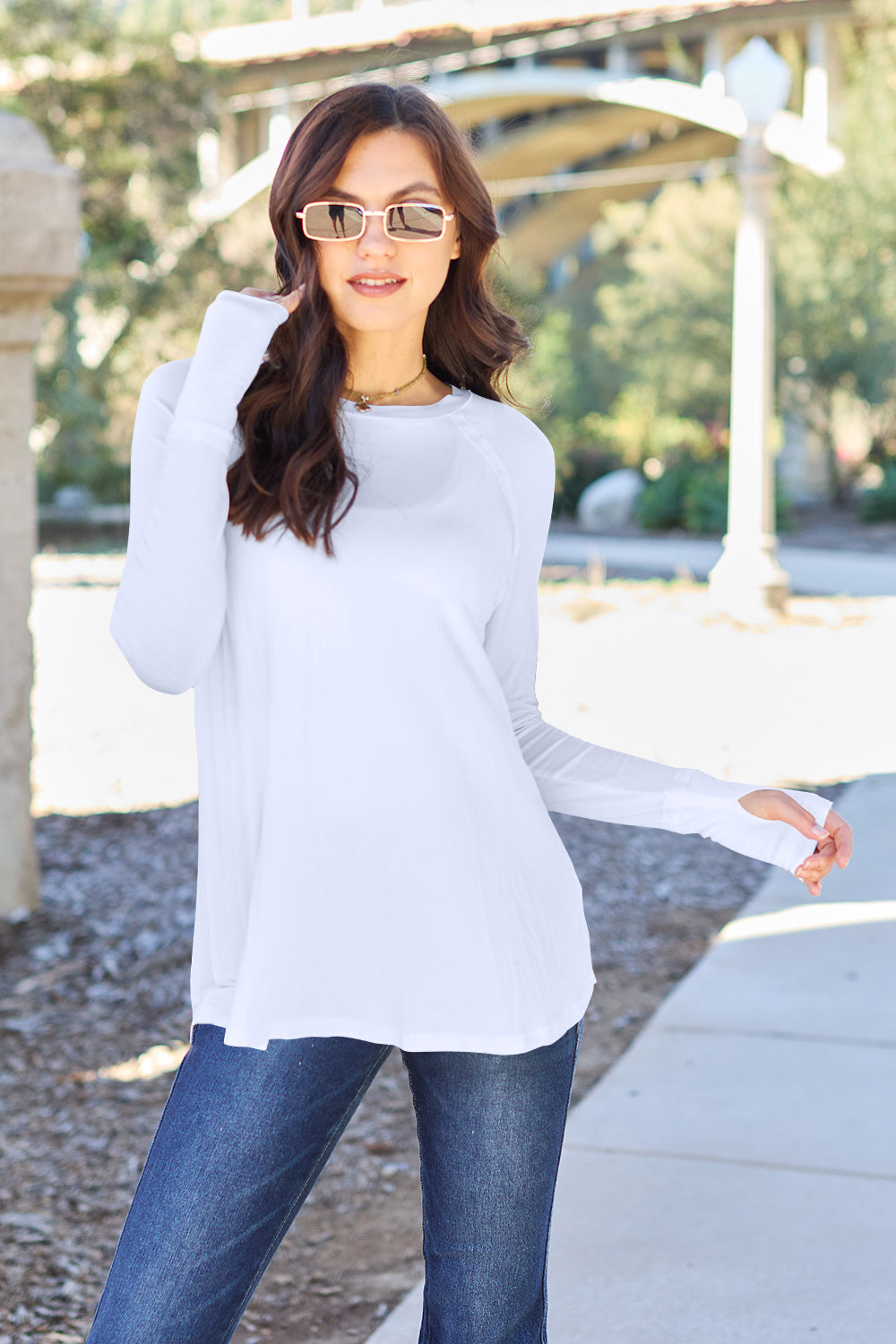 Basic Bae Full Size Round Neck Long Sleeve T-Shirt | Gulf Resellers