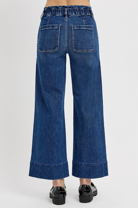 RISEN Elastic Band Wide Leg Jeans 20425 | Gulf Resellers 