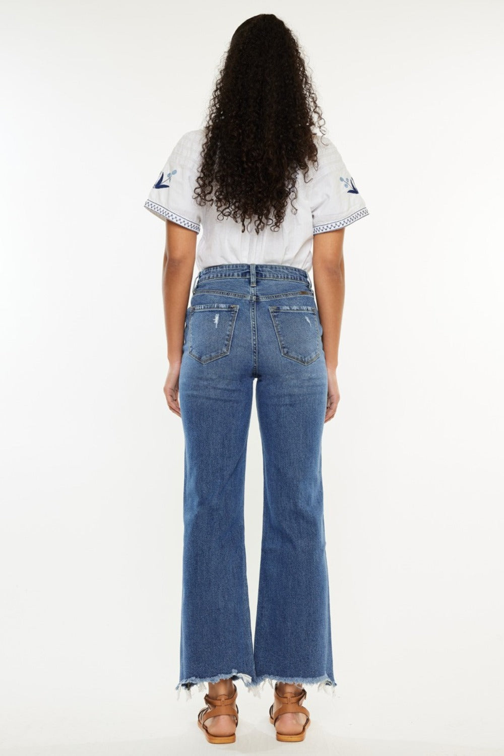 Kancan Full Size High Rise Slim Wide Leg Jeans 8671 | Gulf Resellers 