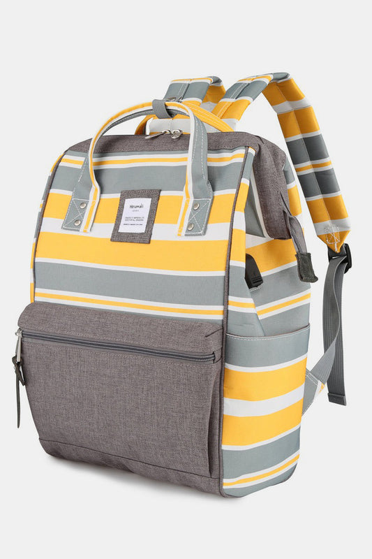 Himawari Striped Waterproof Nylon Backpack Bag with Side Pockets 17139 | Gulf Resellers 