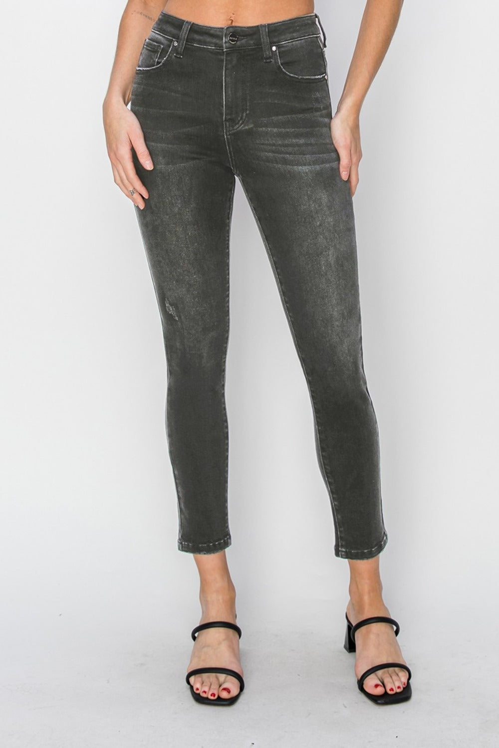 RISEN Full Size High Rise Ankle Skinny Jeans 10473 | Gulf Resellers 