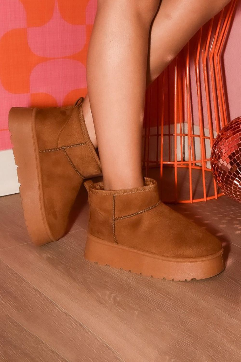 WILD DIVA Suede Round Toe Platform Booties 20706 | Gulf Resellers 