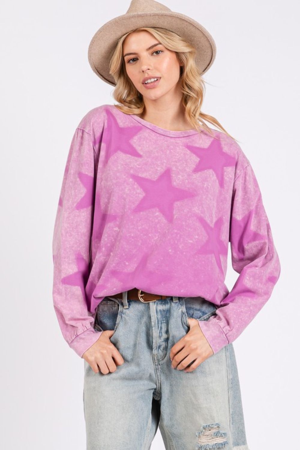 SAGE + FIG Mineral Wash Star Pattern T-Shirt 20114 | Gulf Resellers 