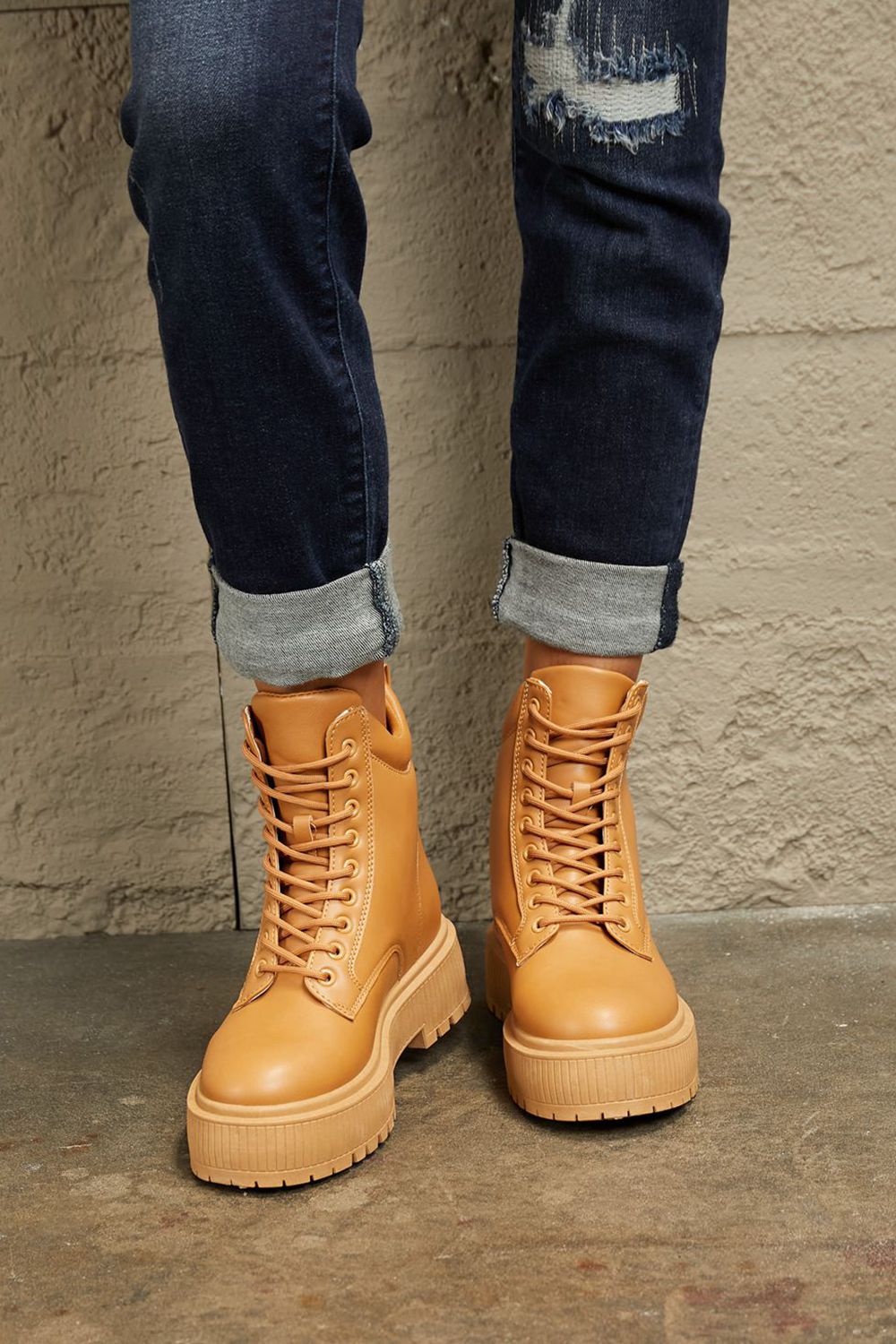 East Lion Corp Platform Combat Boots | Gulf Resellers