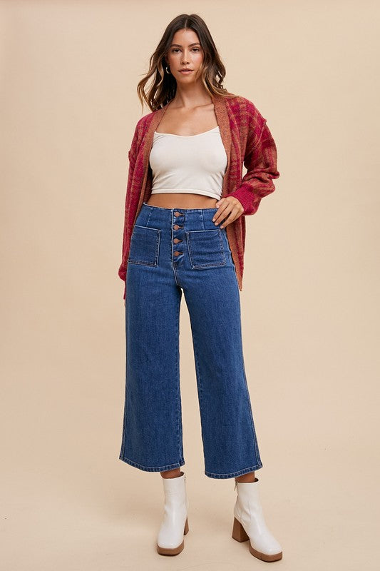 Annie Wear Button Fly High Waist Jeans 21284 | Gulf Resellers 