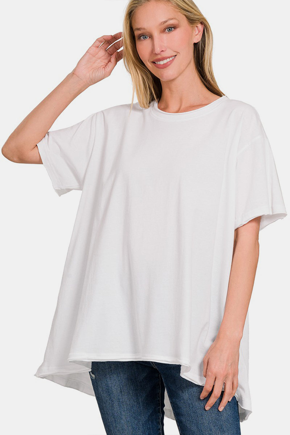 Zenana Round Neck Short Sleeve T-Shirt 19381 | Gulf Resellers 