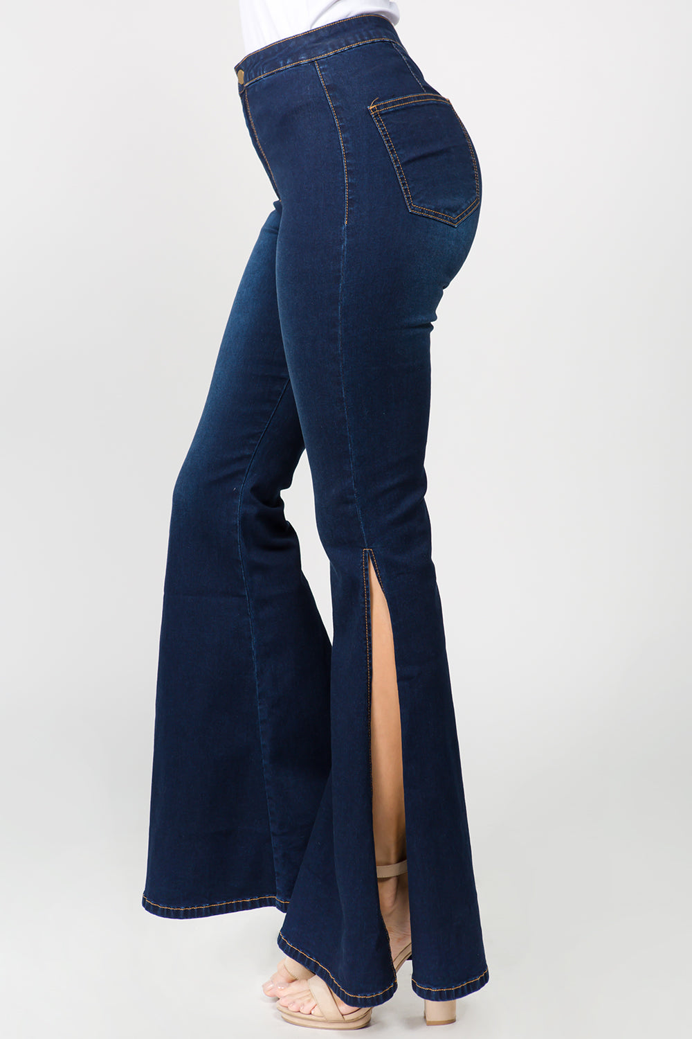 American Bazi Side Slit Flare Jeans 10759 | Gulf Resellers 