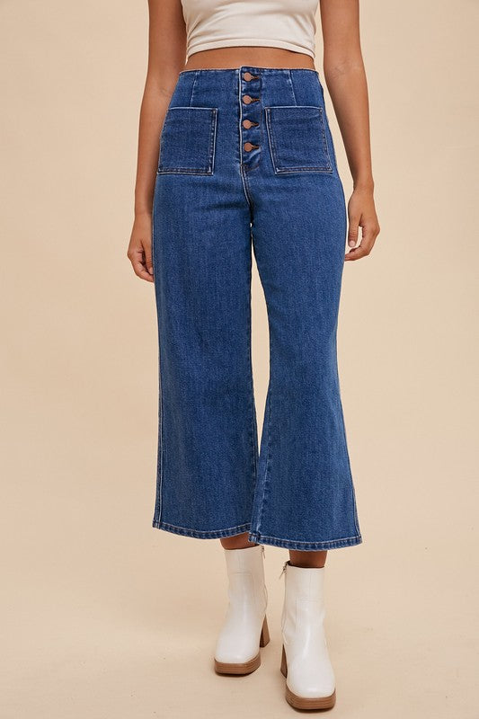 Annie Wear Button Fly High Waist Jeans 21279 | Gulf Resellers 