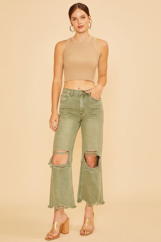 Annie Wear Distressed Raw Hem Jeans 19460 | Gulf Resellers 