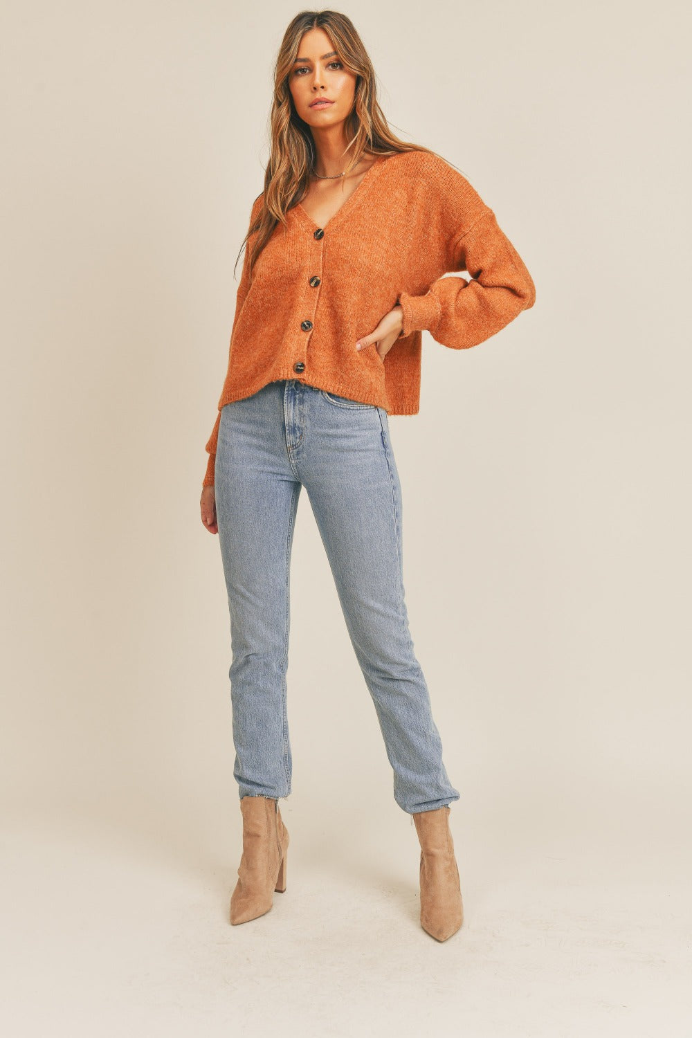 MABLE Long Sleeve Button Down Sweater Cardigan | Gulf Resellers