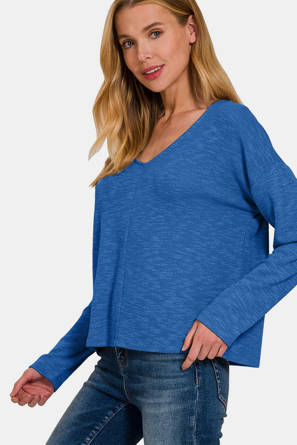 Zenana Dropped Shoulder Long Sleeve T-Shirt 20261 | Gulf Resellers 