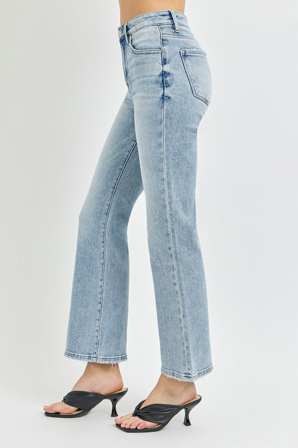 RISEN Full Size High Rise Ankle Flare Jeans 11341 | Gulf Resellers 