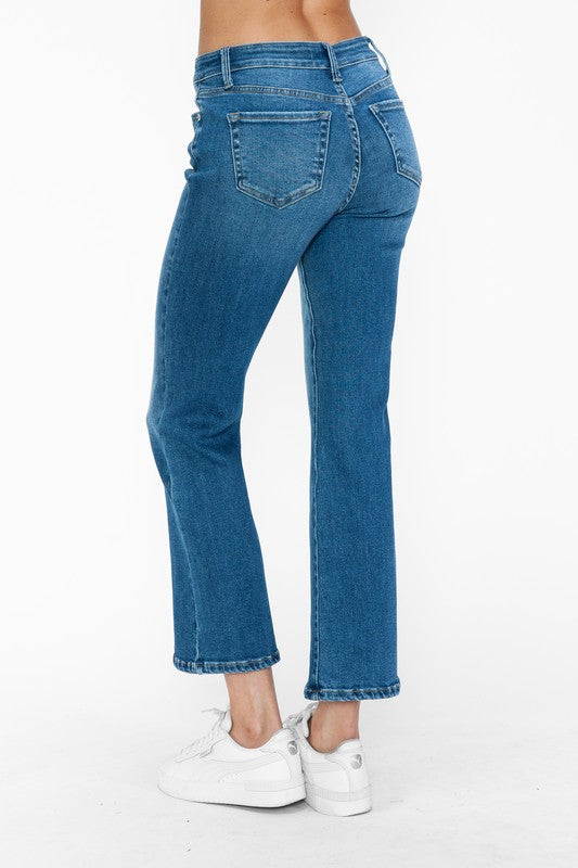 bytos Full Size Cat's Whiskers Mid Rise Ankle Jeans