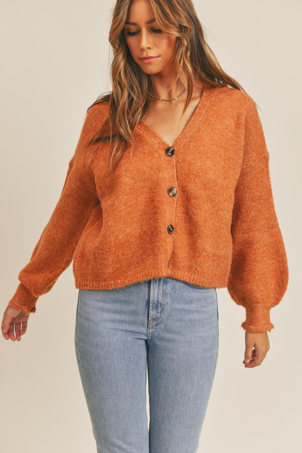 MABLE Long Sleeve Button Down Sweater Cardigan | Gulf Resellers