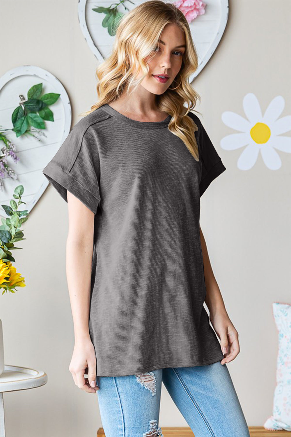 Heimish Full Size Short Sleeve Round Neck T-Shirt