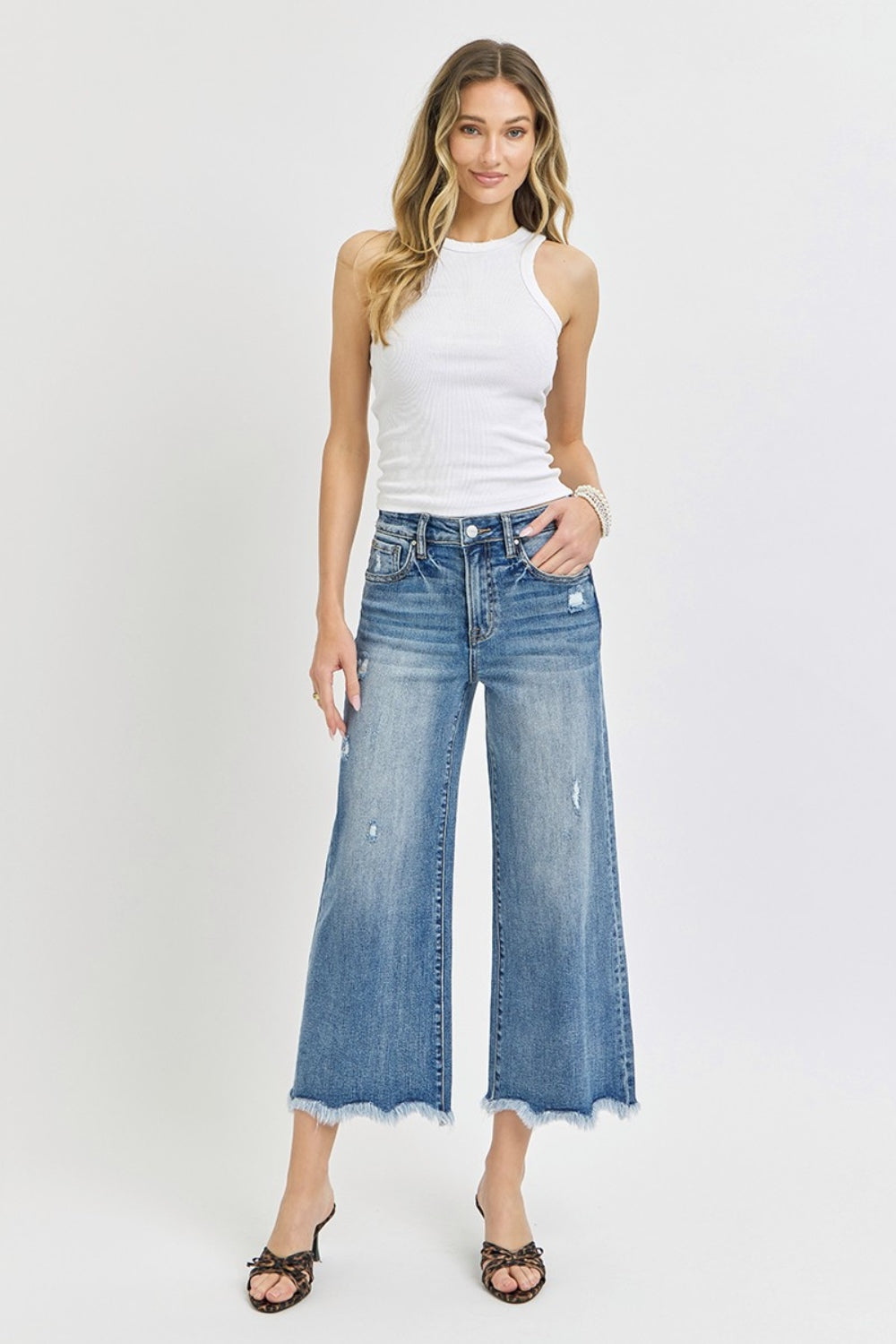 Risen High Rise Cropped Flare Jeans 11236 | Gulf Resellers 