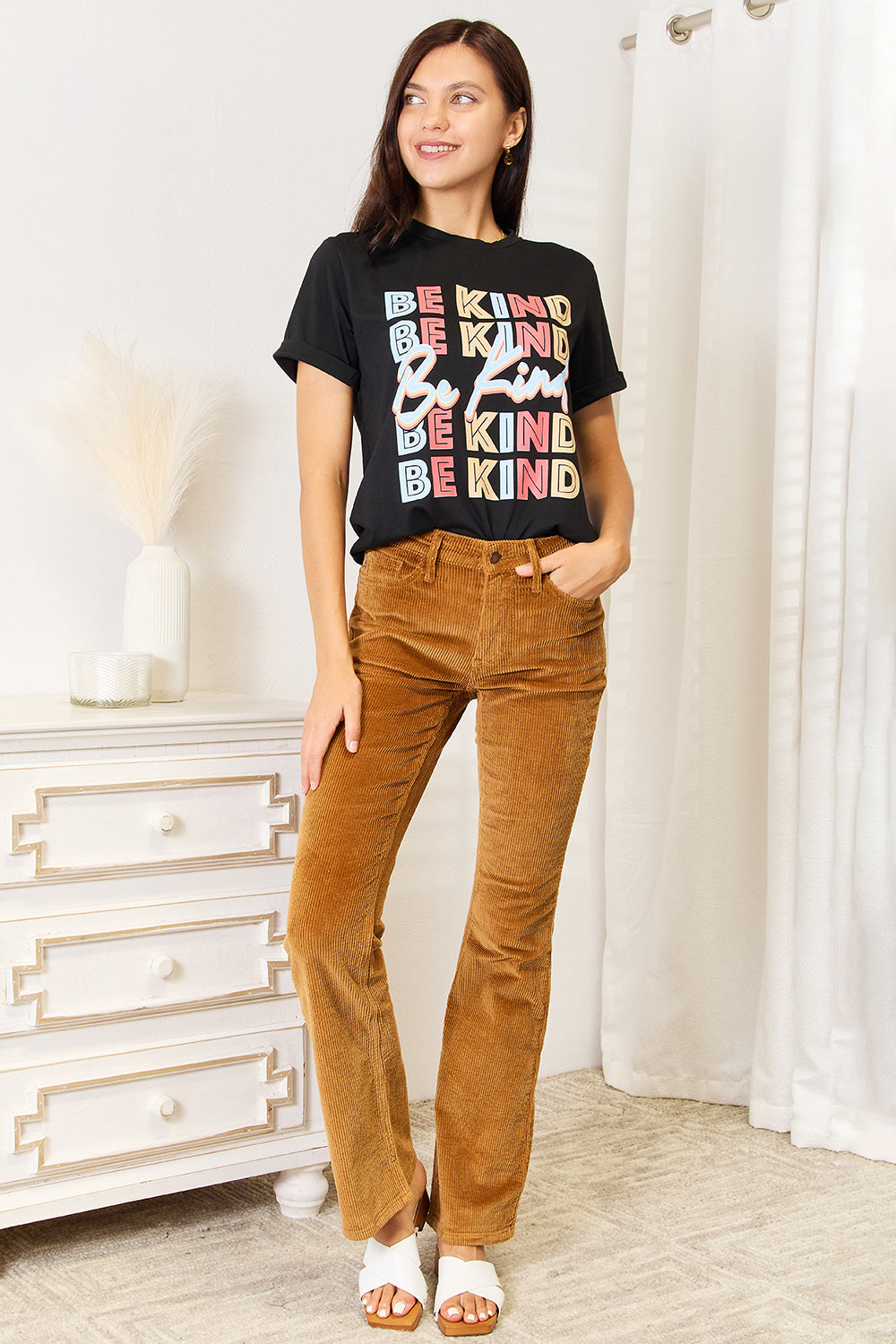 Simply Love BE KIND Graphic Round Neck T-Shirt 7844 | Gulf Resellers 