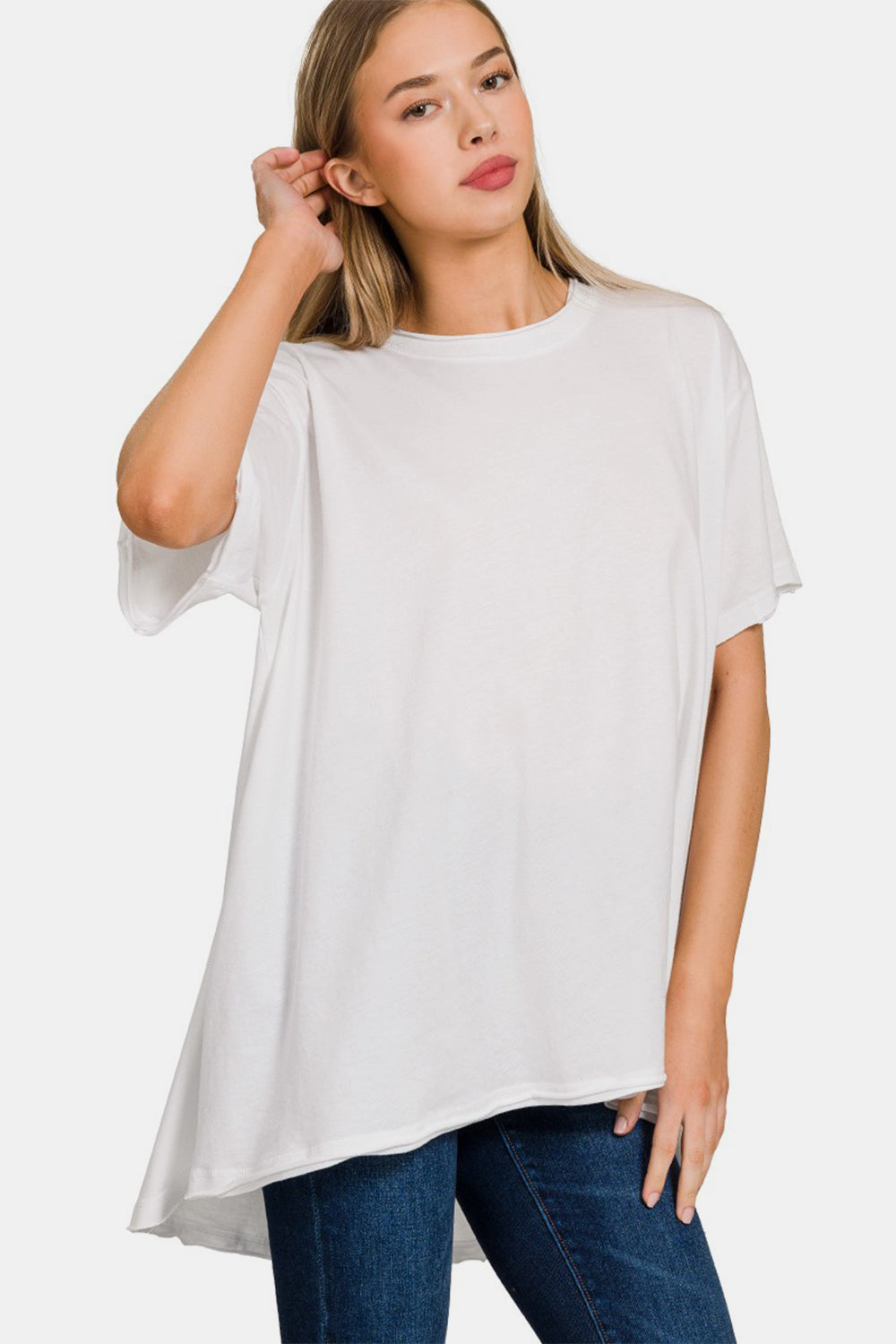 Zenana Round Neck Short Sleeve T-Shirt 19382 | Gulf Resellers 