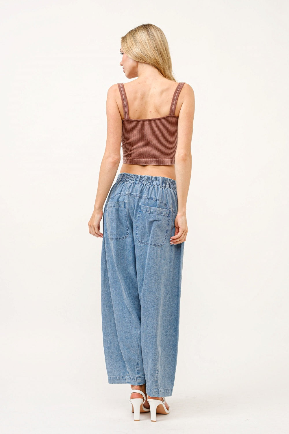 And The Why Elastic Back Pleated Baggy Jeans 9831 | Gulf Resellers 