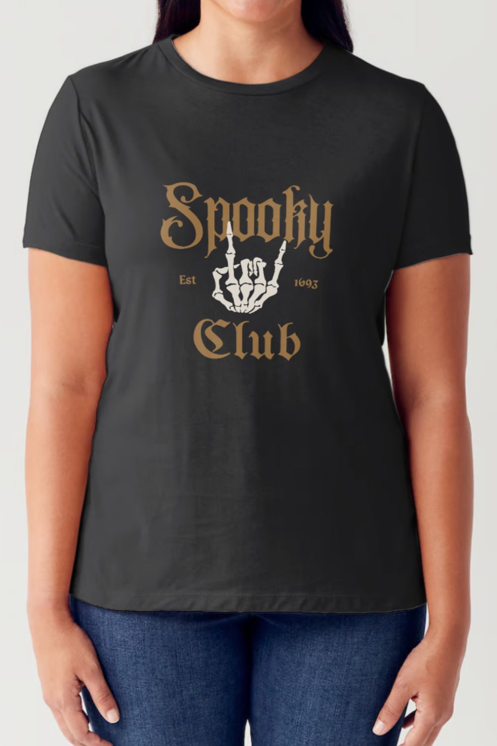 Simply Love Full Size SPOOKY CLUB Short Sleeve Tubular T-Shirt 20363 | Gulf Resellers 