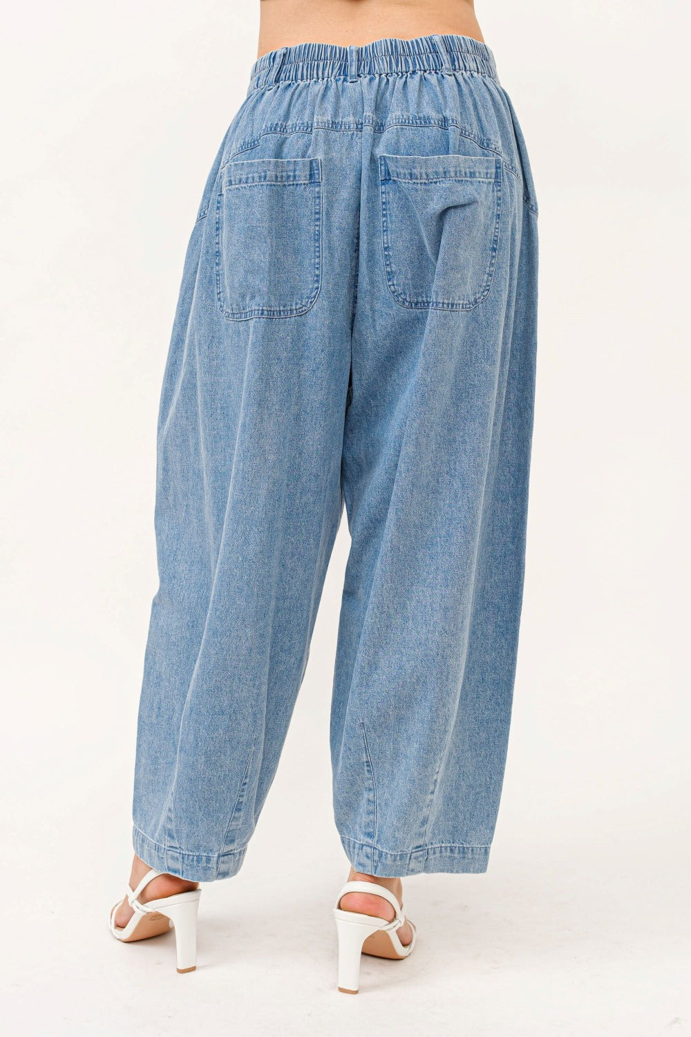 And The Why Elastic Back Pleated Baggy Jeans 9828 | Gulf Resellers 