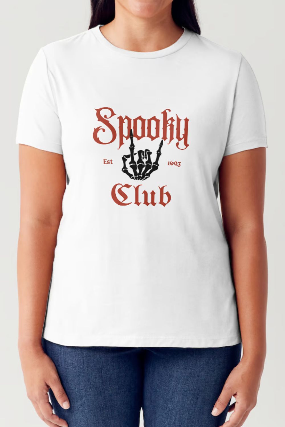 Simply Love Full Size SPOOKY CLUB Short Sleeve Tubular T-Shirt 20366 | Gulf Resellers 