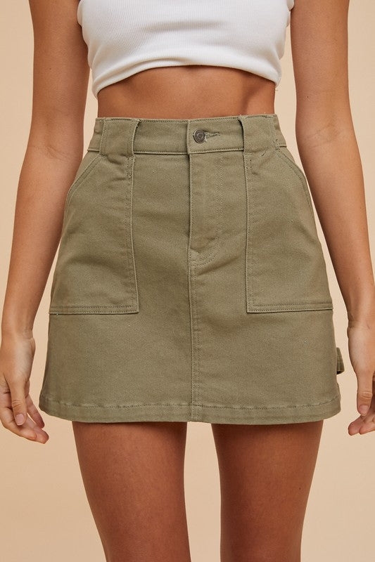 Annie Wear Cargo Denim Mini Skirt 20500 | Gulf Resellers 