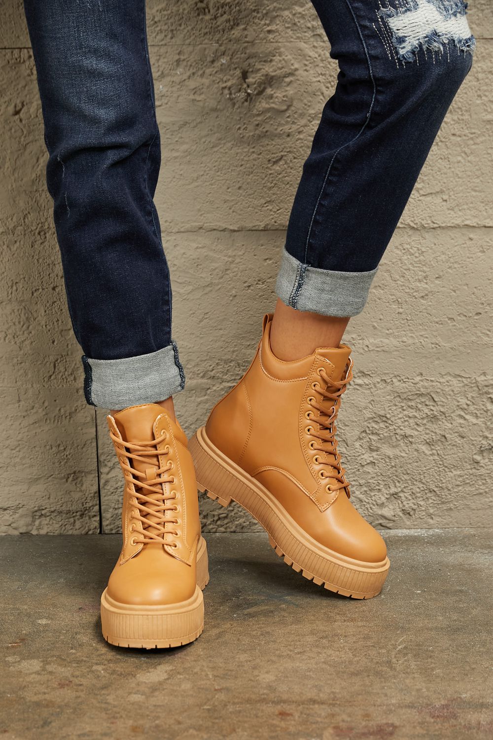 East Lion Corp Platform Combat Boots | Gulf Resellers