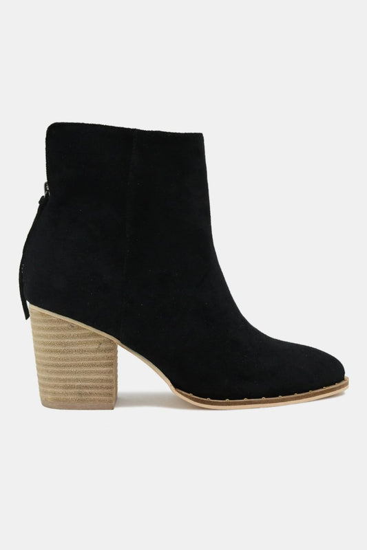 Beast Fashion Suede Point Toe Ankle Booties 20897 | Gulf Resellers 