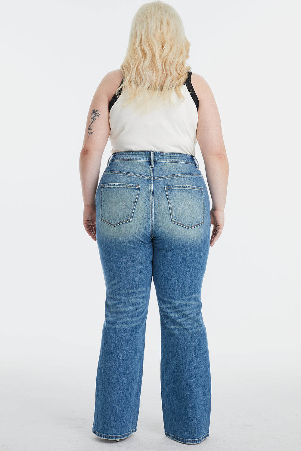 BAYEAS Full Size Ultra High-Waist Gradient Bootcut Jeans 18636 | Gulf Resellers 