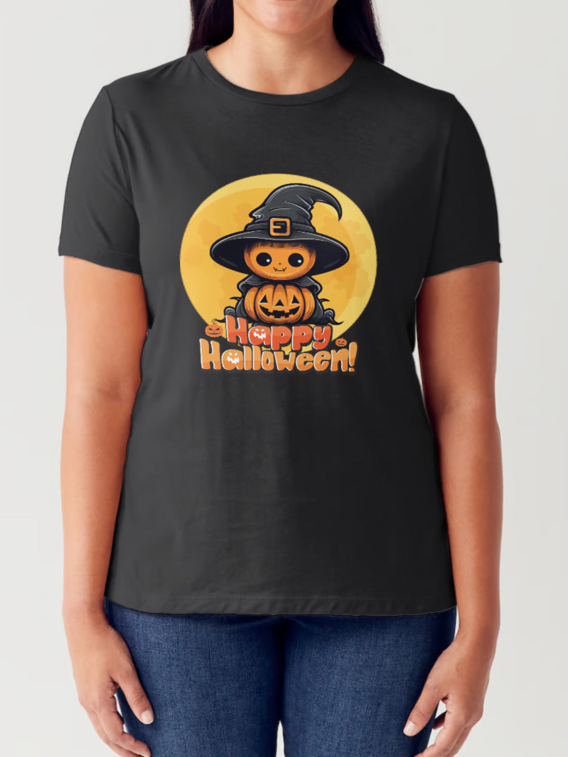 Simply Love Full Size HAPPY HALLOWEEN Short Sleeve Tubular T-Shirt 18516 | Gulf Resellers 